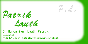 patrik lauth business card